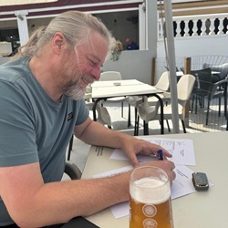 Zicht op de tuin van het huis in Villamartin