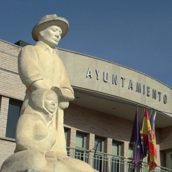Landschap met boomgaard