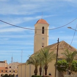 Uitzicht op Guardamar vanaf de heuvel