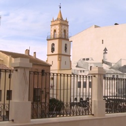Uitzicht op historische gebouwen in Pinoso