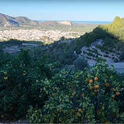 Uitzicht op de natuur rond Pego