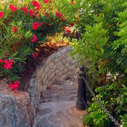 Uitzicht op het bergdorp Finestrat