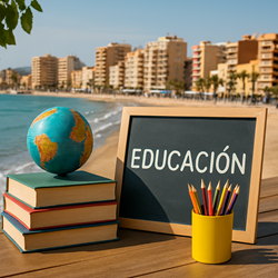 Les in klaslokaal in El Campello