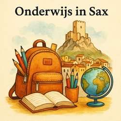 Basisschool in Sax met uitzicht op het kasteel