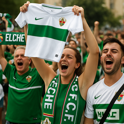 Fans van Elche CF vieren feest op straat
