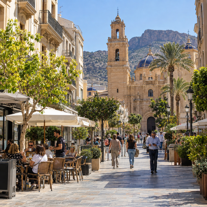 Werken in Novelda Werken in Novelda in het binnenland van Alicante