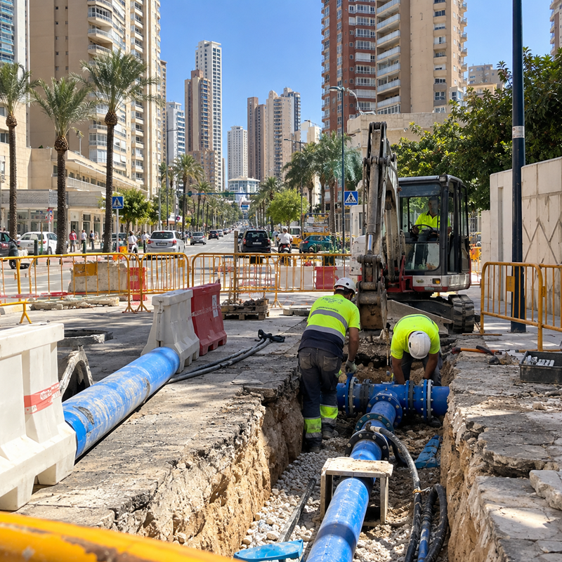 Waterafsluiting in Rincón de Loix in Benidorm