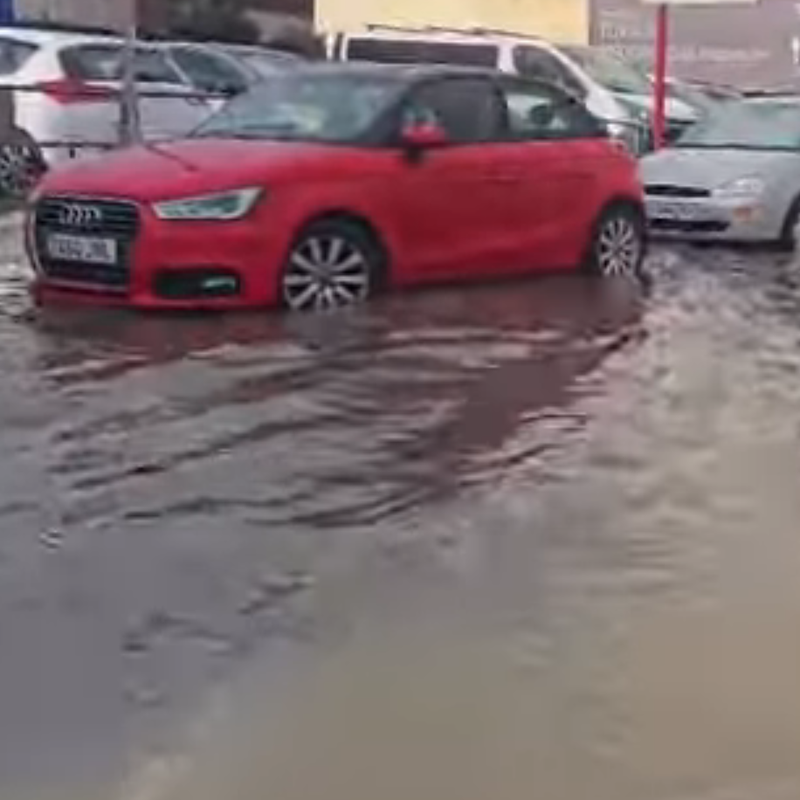 Wateroverlast door zware regen in Dénia