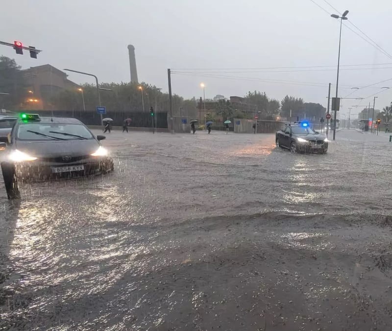 Zware regenval in Jávea tijdens het noodweer van 18 oktober 2026