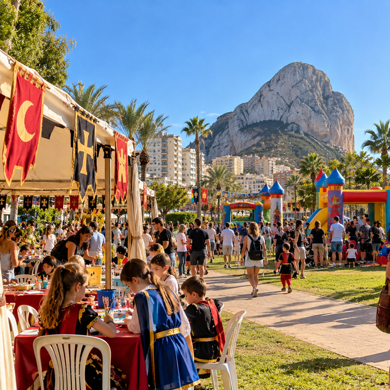 Jeugdfeest rond Moren en Christenen in Calpe