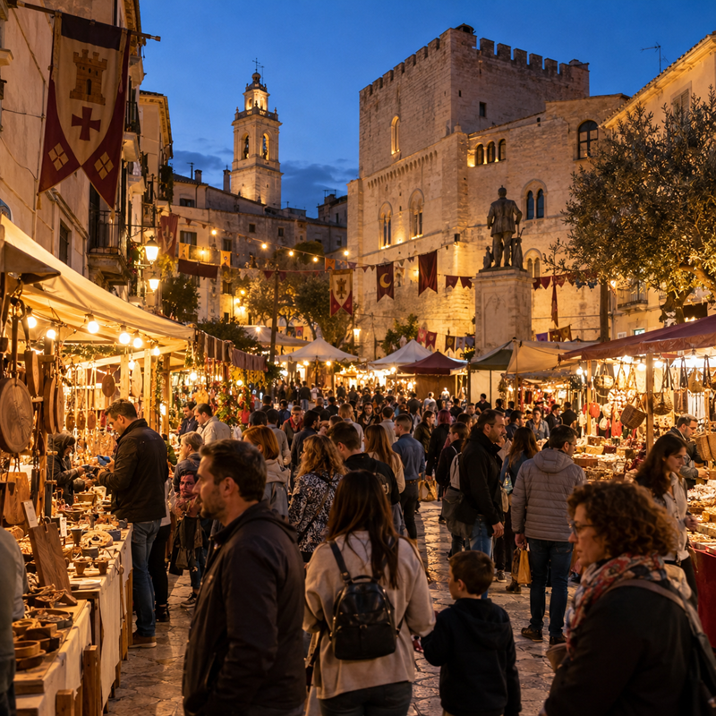 Jaarmarkt Fira de Tots Sants in Cocentaina in de provincie Alicante