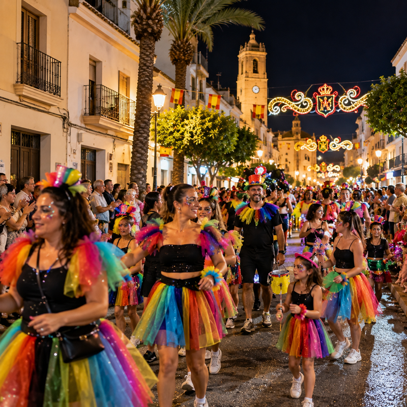 Kleurrijke feestoptocht tijdens de patroonfeesten in Rojales