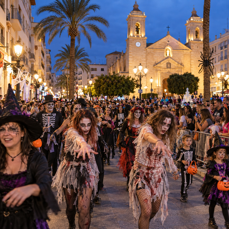 Halloween in Torrevieja met een griezelige optocht geïnspireerd op Thriller