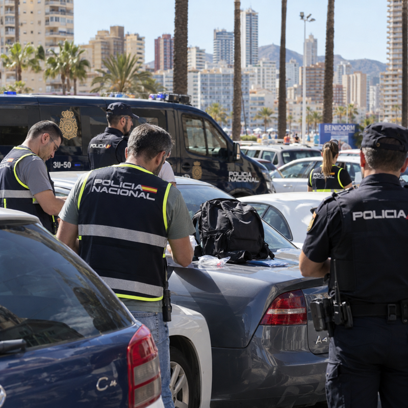 Politieactie na cocaïnevondst in Benidorm