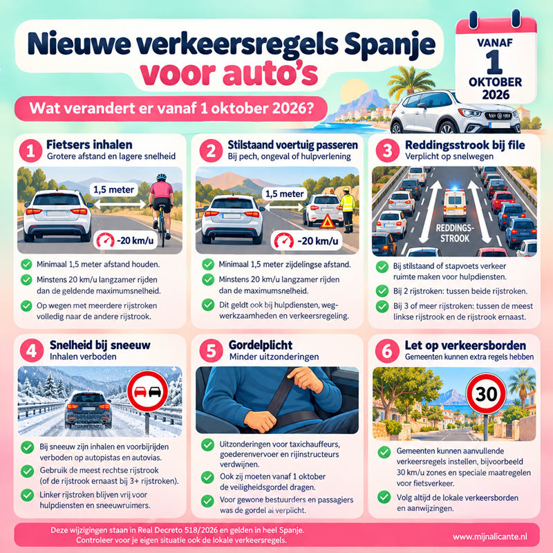 Nieuwe reddingsstrook bij files op Spaanse snelwegen