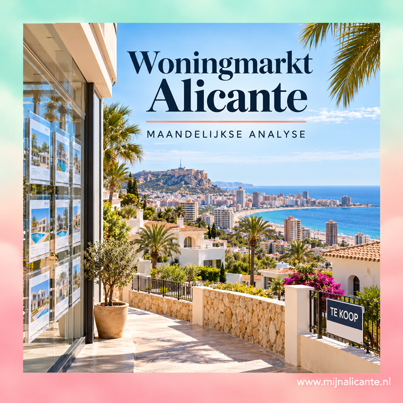 Maandelijkse analyse van de woningmarkt in Alicante
